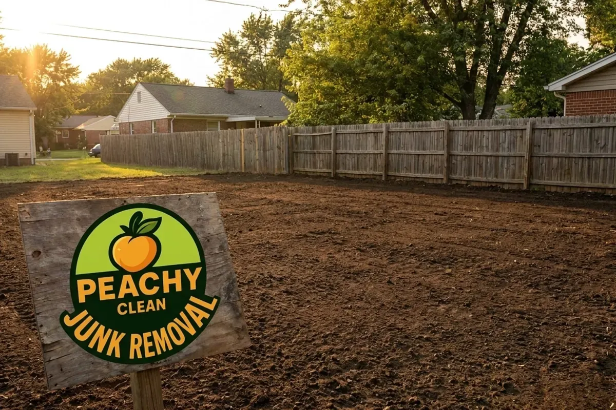 Cleared level land after grading
