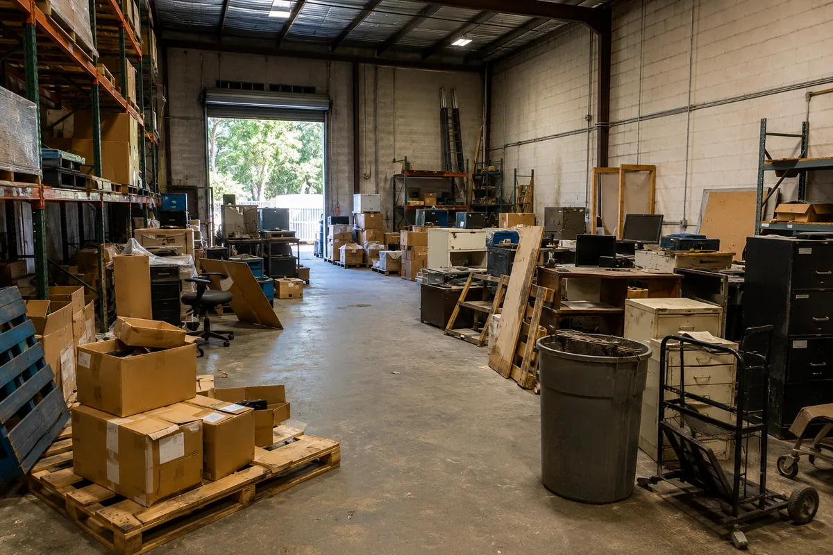 Peachy Clean crew after a warehouse cleanout in West Metro Atlanta